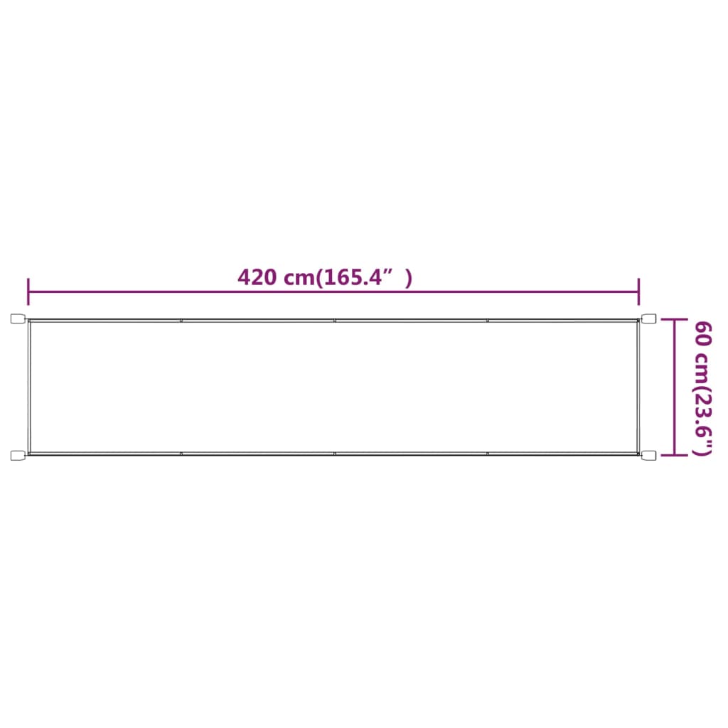 Luifel Verticaal 60X420 Cm Oxford Stof Blauw 60 x 420 cm