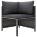 Hoekbank Sectioneel Met Kussens Poly Rattan Grijs 1