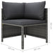 Hoekbank Sectioneel Met Kussens Poly Rattan Grijs 1