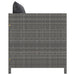 Tuinbank Met Kussens Poly Rattan Grijs 1 Fauteuil