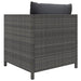 Tuinbank Met Kussens Poly Rattan Grijs 1 Fauteuil