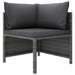 Tuinbank 2-Zits Met Kussens Poly Rattan Grijs 1 Tweezitsbank