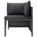 Tuinbank 2-Zits Met Kussens Poly Rattan Grijs 1 Tweezitsbank