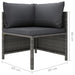 Tuinbank 2-Zits Met Kussens Poly Rattan Grijs 1 Tweezitsbank