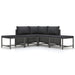 5-Delige Loungeset Met Kussens Poly Rattan Grijs 1