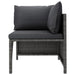 5-Delige Loungeset Met Kussens Poly Rattan Grijs 1