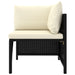 Hoekbank Sectioneel Met Kussens Poly Rattan Zwart 1