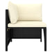 Hoekbank Sectioneel Met Kussens Poly Rattan Zwart 1