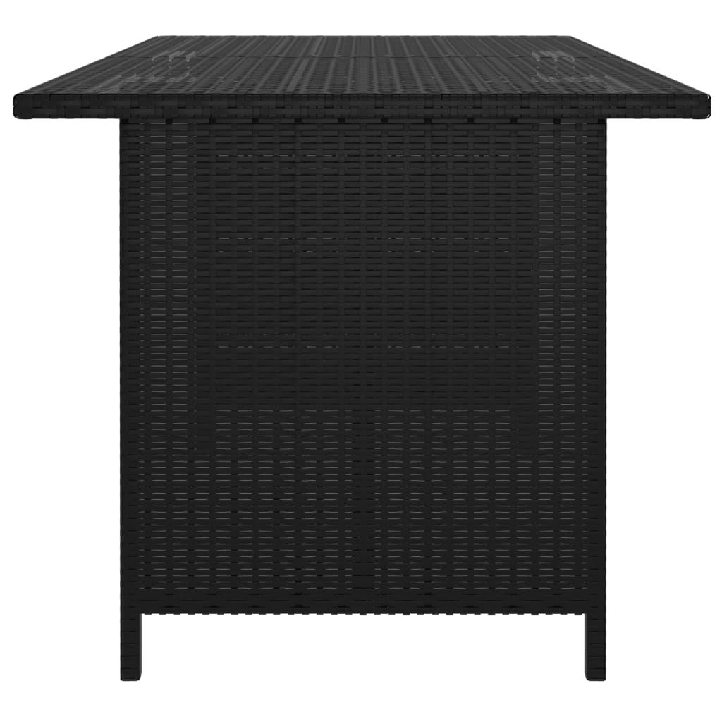 Tuintafel 110X70X65 Cm Poly Rattan Zwart
