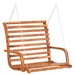 Schommelbank 126x63x92 cm gebogen hout met teakafwerking