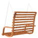 Schommelbank 126x63x92 cm gebogen hout met teakafwerking