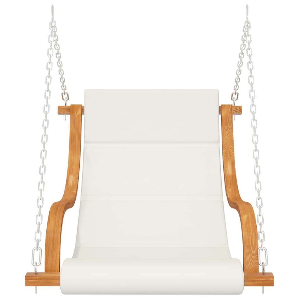 Schommelstoel zonder schommelframe met kussen gebogen hout