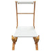 Loungebed met luifel 100x190x134 cm massief gebogen hout crème