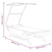 Loungebed met luifel 100x190x134 cm gebogen hout antracietkleur