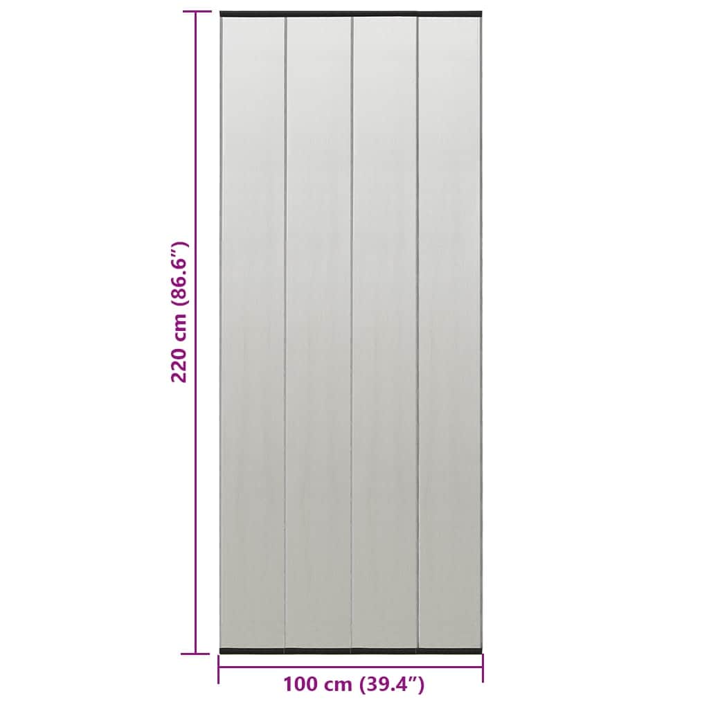 Vliegengordijn 100x220 cm polyester mesh zwart