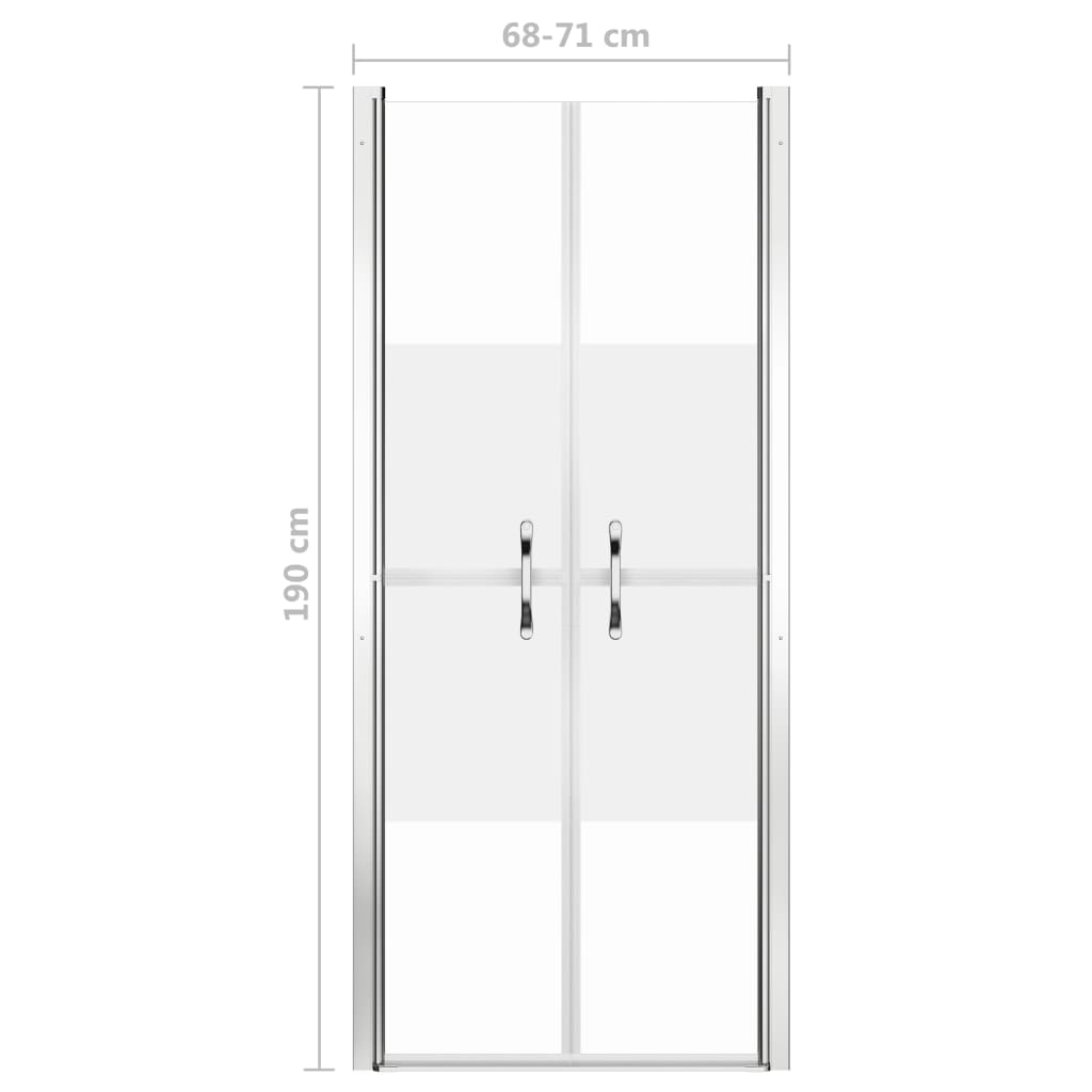Douchedeur 71x190 cm ESG halfmat