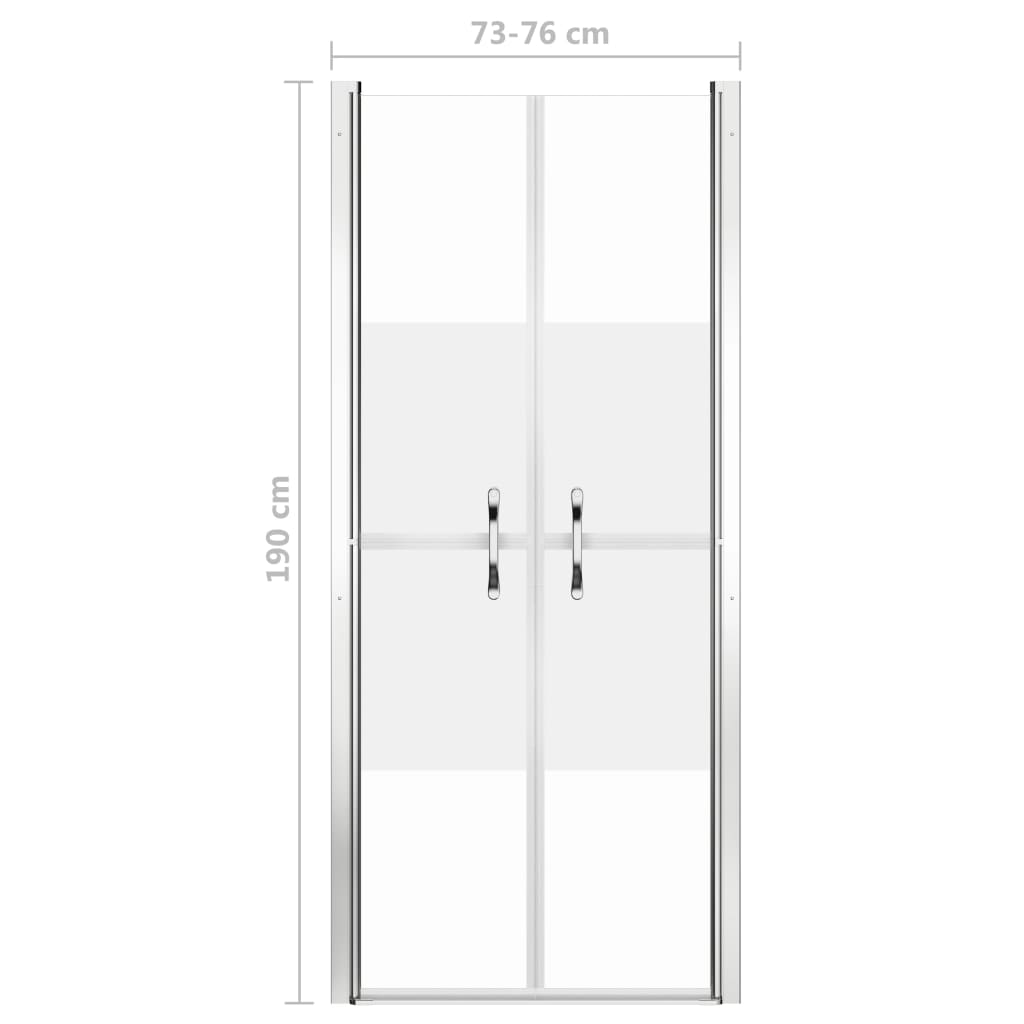 Douchedeur 76x190 cm ESG halfmat