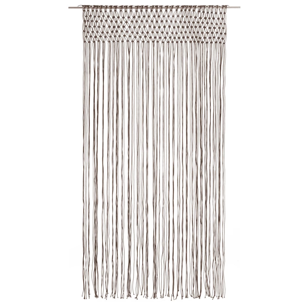 Gordijn macramé 140x240 cm katoen taupe