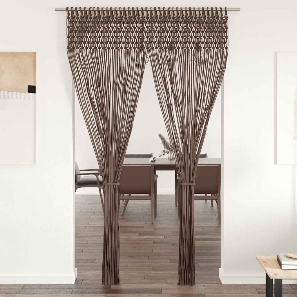 Gordijn macramé 140x240 cm katoen taupe