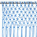Gordijn macramé 140x240 cm katoen blauw