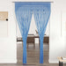 Gordijn macramé 140x240 cm katoen blauw