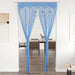 Gordijn macramé 140x240 cm katoen blauw