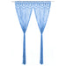Gordijn macramé 140x240 cm katoen blauw