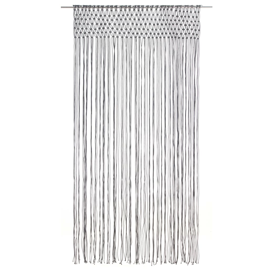 Gordijn macramé 140x240 cm katoen antraciet