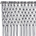 Gordijn macramé 140x240 cm katoen antraciet