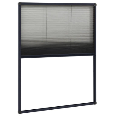 Raamhor plissé 60x80 cm aluminium antracietkleurig