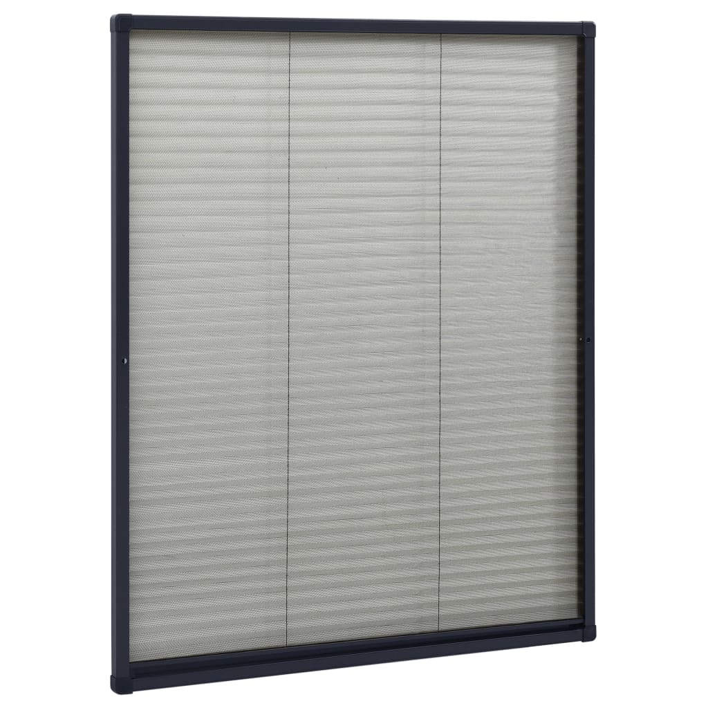 Raamhor plissé 60x80 cm aluminium antracietkleurig