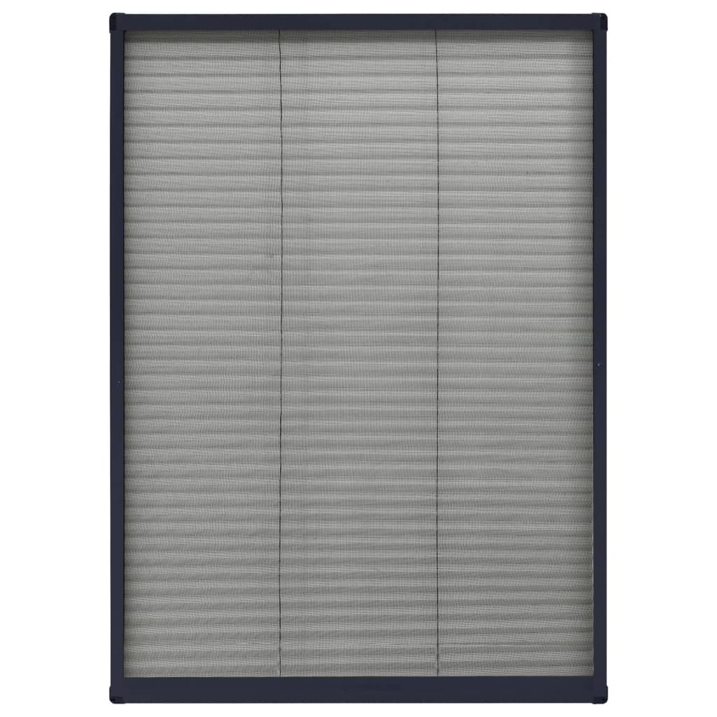 Raamhor plissé 80x120 cm aluminium antracietkleurig