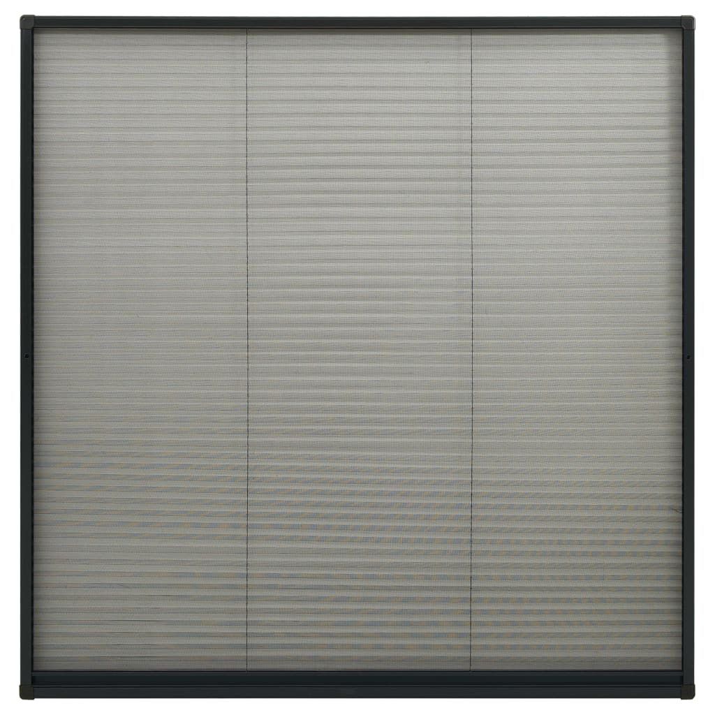Raamhor plissé 120x120 cm aluminium antraciet