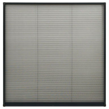 Raamhor plissé 120x120 cm aluminium antraciet