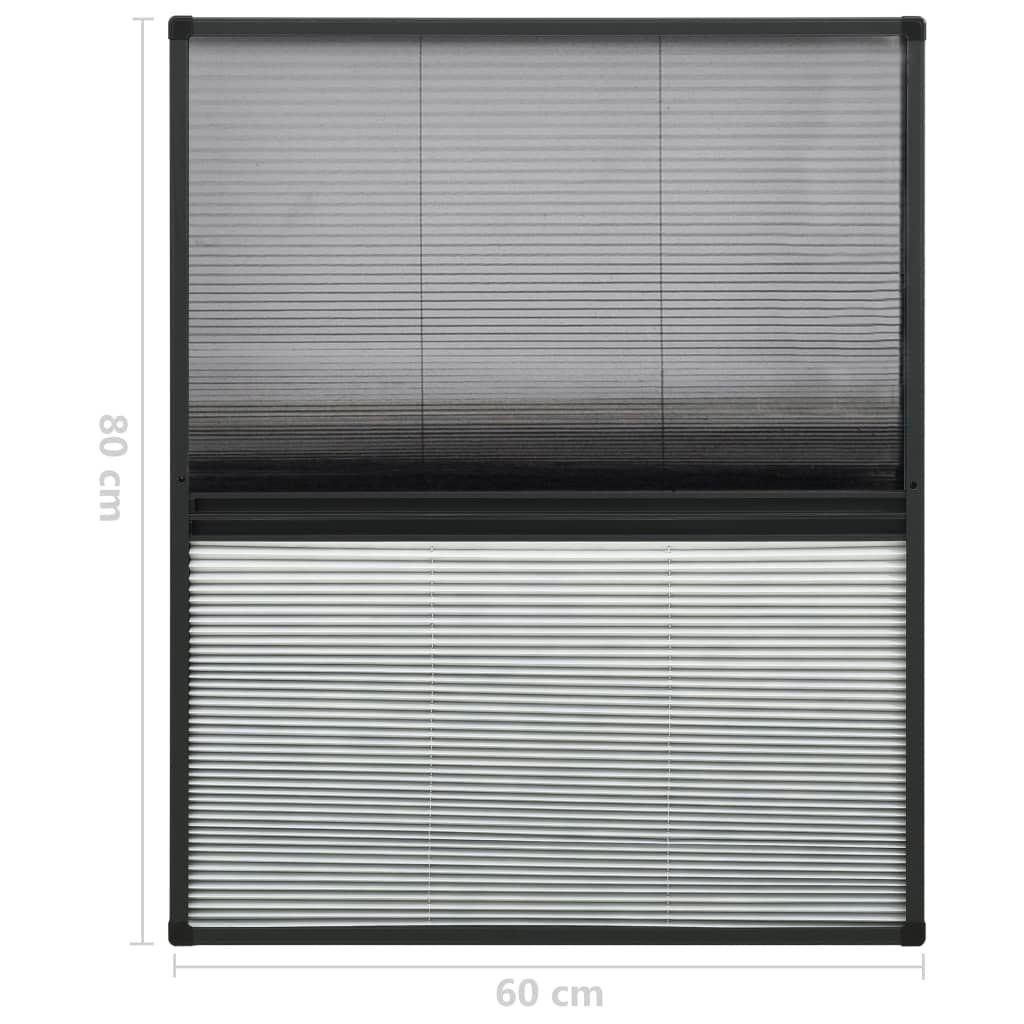 Raamhor plissé met verduistering 60x80 cm aluminium
