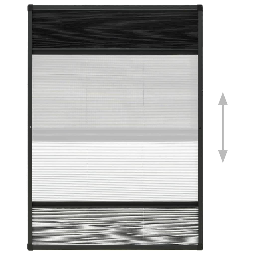 Raamhor plissé met verduistering 80x120 cm aluminium