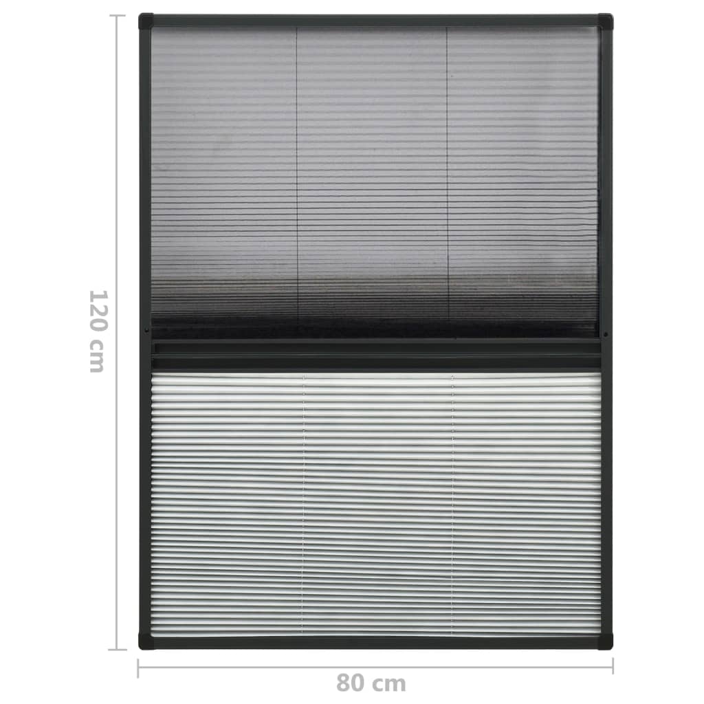 Raamhor plissé met verduistering 80x120 cm aluminium