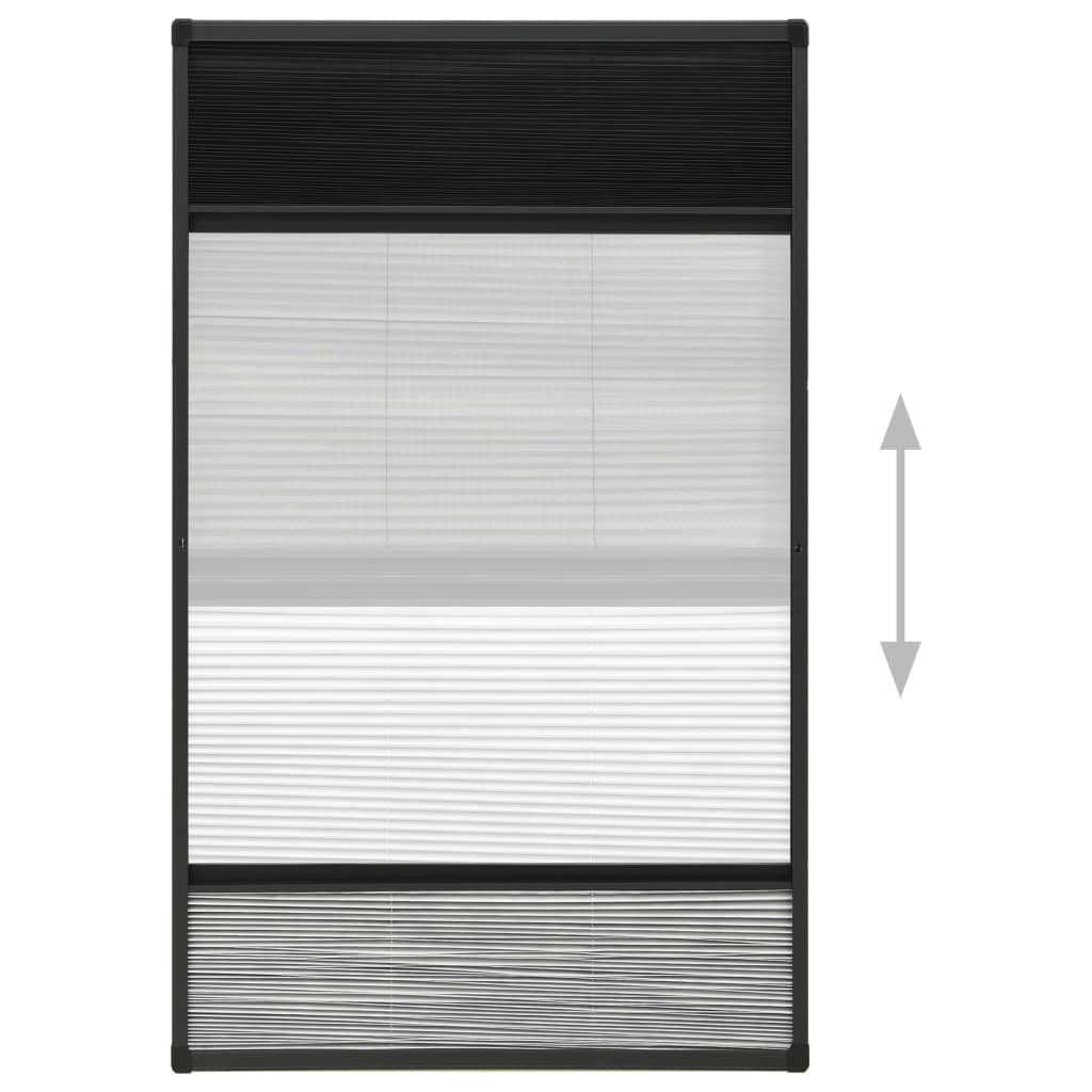 Raamhor plissé met verduistering 80x160 cm aluminium
