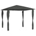Prieel met paalhoezen 160 g/m² 3x3x2,6 m antracietkleurig