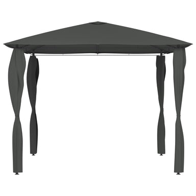Prieel met paalhoezen 160 g/m² 3x3x2,6 m antracietkleurig