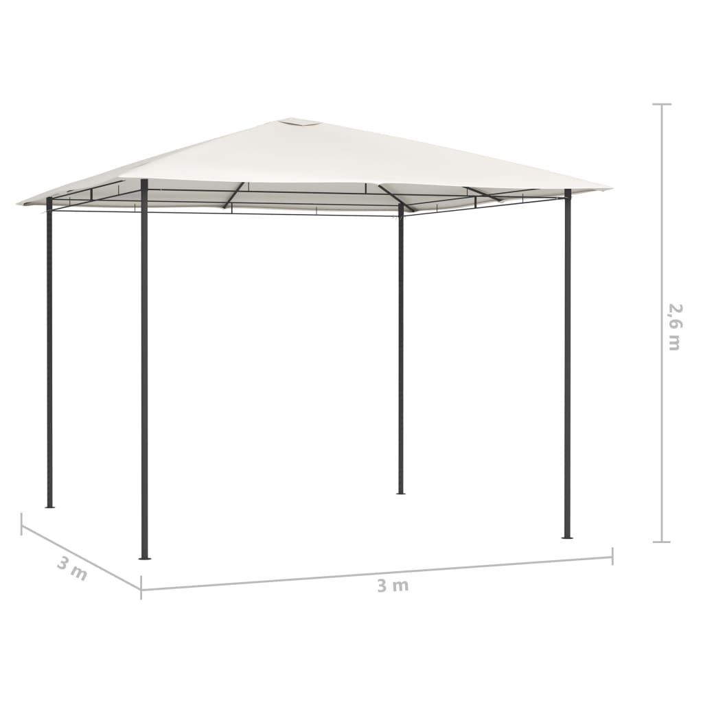 Prieel 160 g/m² 3x3x2,6 m crèmekleurig