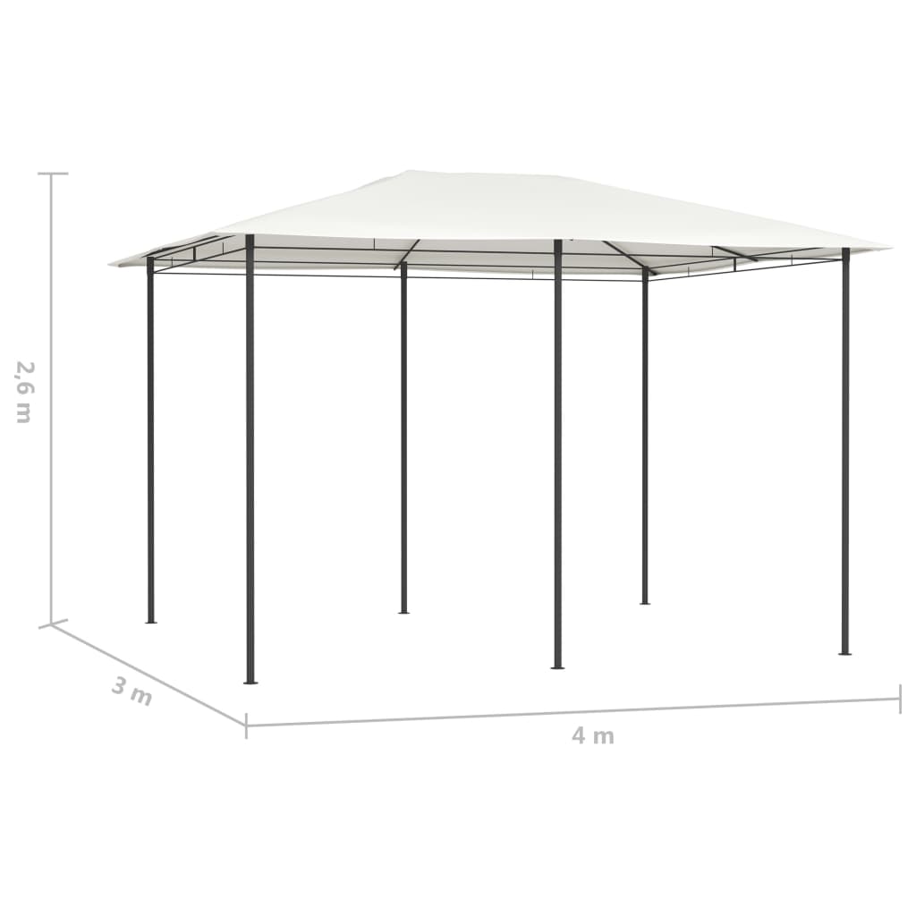 Prieel 160 g/m² 3x4x2,6 m crèmekleurig