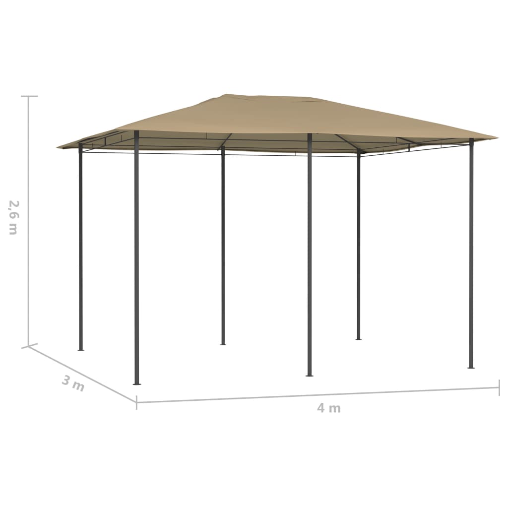 Prieel 160 g/m² 3x4x2,6 m taupe