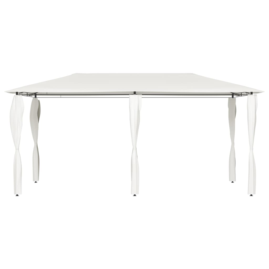 Prieel met paalhoezen 160 g/m² 2,98x5,3x2,59 m crèmekleurig