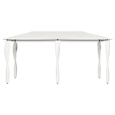 Prieel met paalhoezen 160 g/m² 2,98x5,3x2,59 m crèmekleurig
