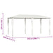 Prieel met paalhoezen 160 g/m² 2,98x5,3x2,59 m crèmekleurig