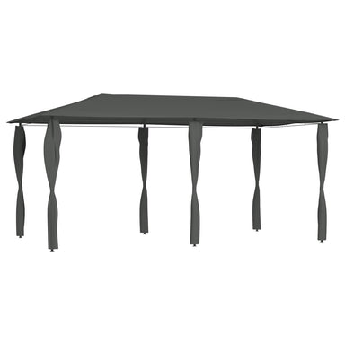 Prieel met paalhoezen 160 g/m² 2,98x5,3x2,59 m antracietkleurig