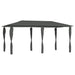 Prieel met paalhoezen 160 g/m² 2,98x5,3x2,59 m antracietkleurig