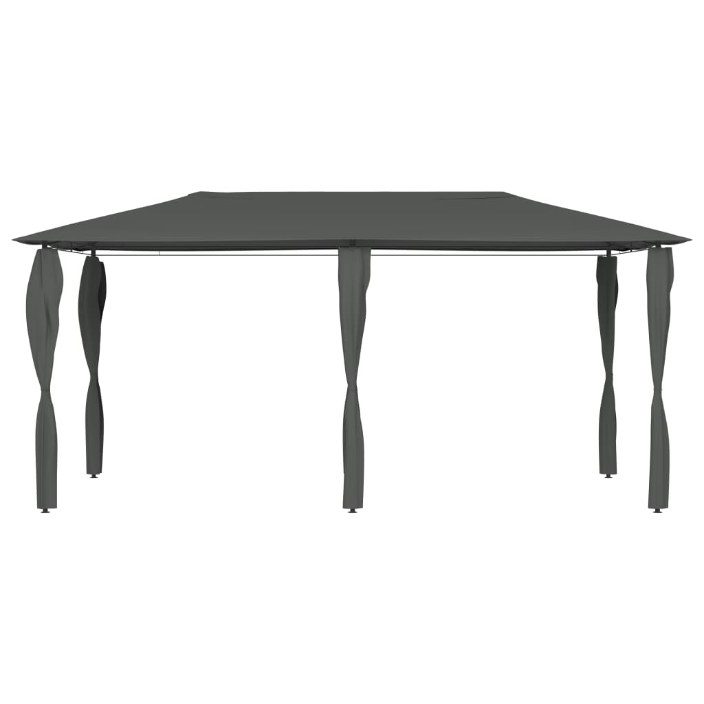 Prieel met paalhoezen 160 g/m² 2,98x5,3x2,59 m antracietkleurig