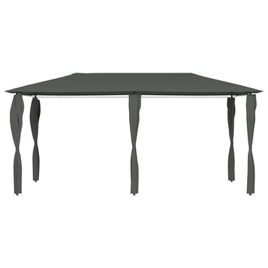 Prieel met paalhoezen 160 g/m² 2,98x5,3x2,59 m antracietkleurig